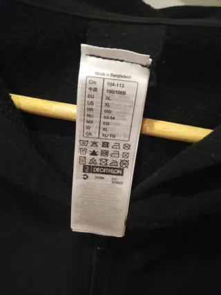 Chaqueta Decathlon Negra Talla XL