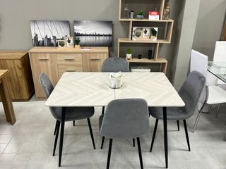 ¡OFERTA! MESA EXTENSIBLE MADERA Y METAL 120‑160 CM
