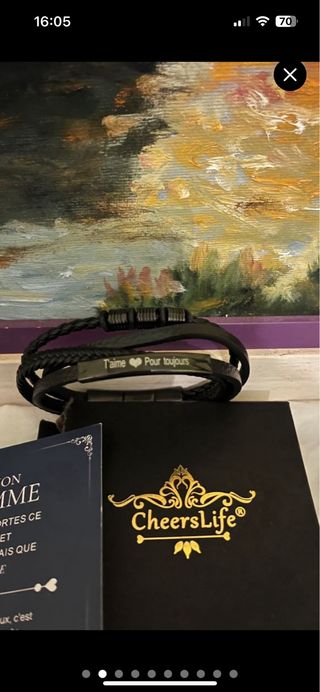 Bracciale CheersLife nero per uomo