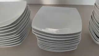 Vajilla porcelana blanca - Juego completo