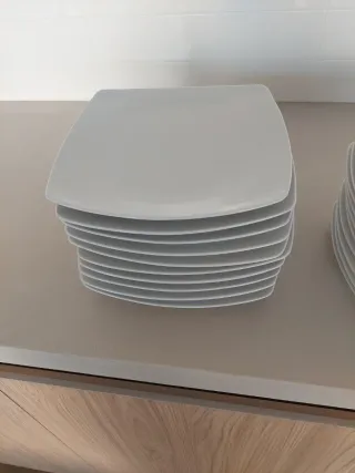 Vajilla porcelana blanca - Juego completo