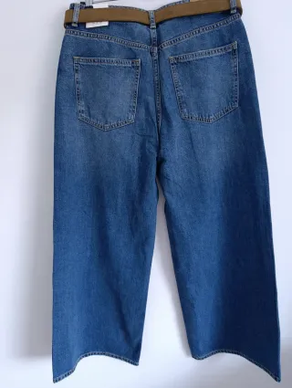 Jeans wide leg cropped Zara