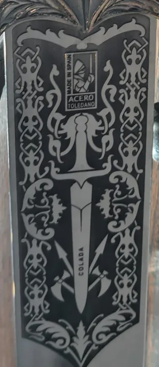 Réplica Espada Acero Toledano Colada
