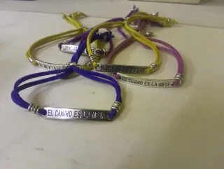 Lote 5 braccialetti in antelina Il cammino è la meta