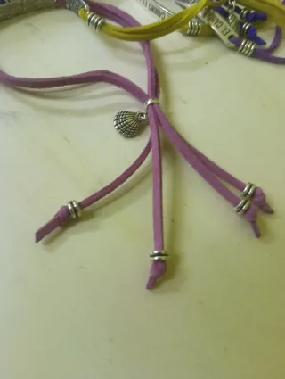 Lote 5 braccialetti in antelina Il cammino è la meta