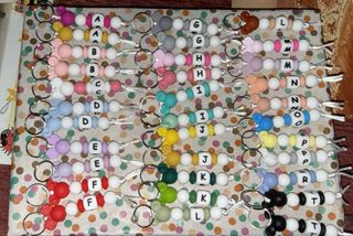 Lote de llaveros personalizados con nombres