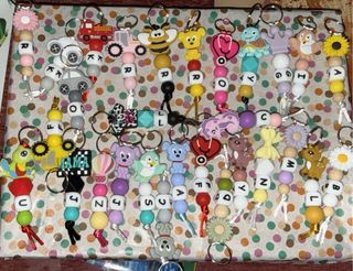 Lote de llaveros personalizados con nombres