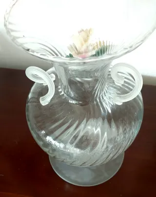 Vaso Damiani in cristallo di Murano certificato autentico