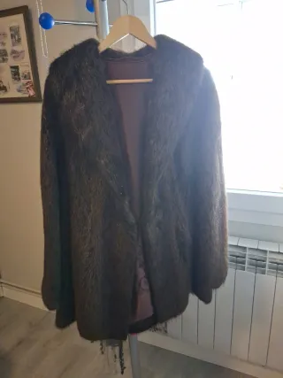 Chaquetón pelo natural marrón