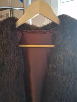 Chaquetón pelo natural marrón