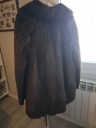 Chaquetón pelo natural marrón