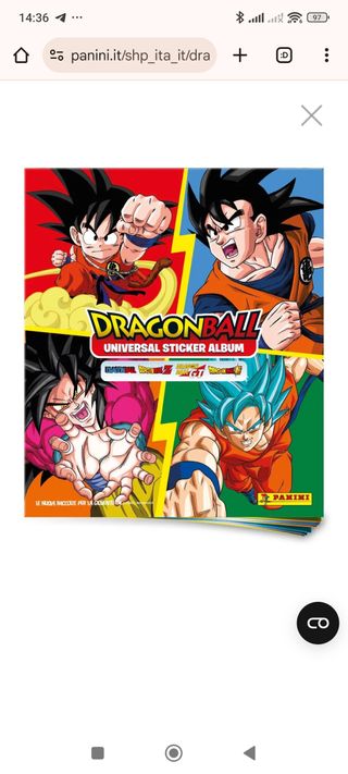 Album Dragon Ball Universal con tutte le figurine