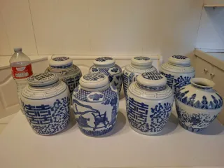 Tibores chinos vintage años 80