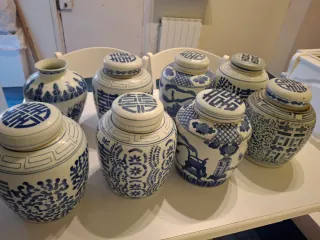 Tibores chinos vintage años 80