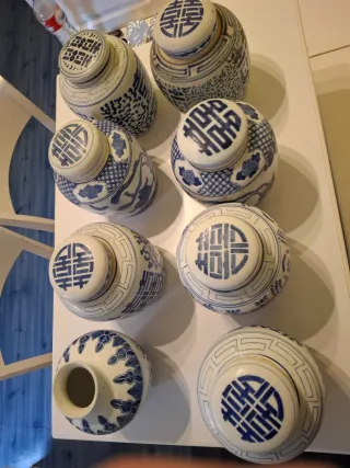 Tibores chinos vintage años 80