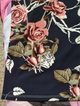 Maglia donna floreale curvy