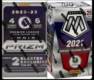 Lote 2 Cajas Panini Premier League Prizm y Mosaic
