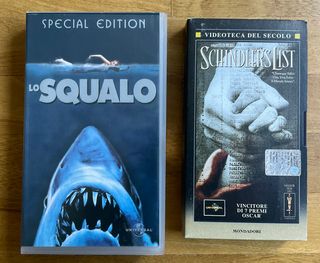 2 VHS Lo Squalo & Schindler's List
