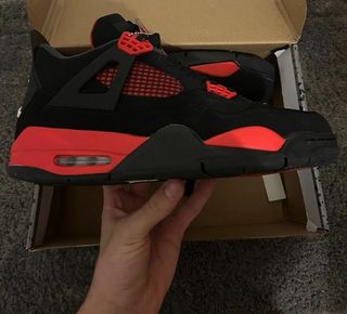 Jordan 4 Black Red Talla 44 Nuevas Caja