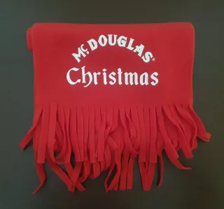 Sciarpa Mc Douglas Natale rossa con frange