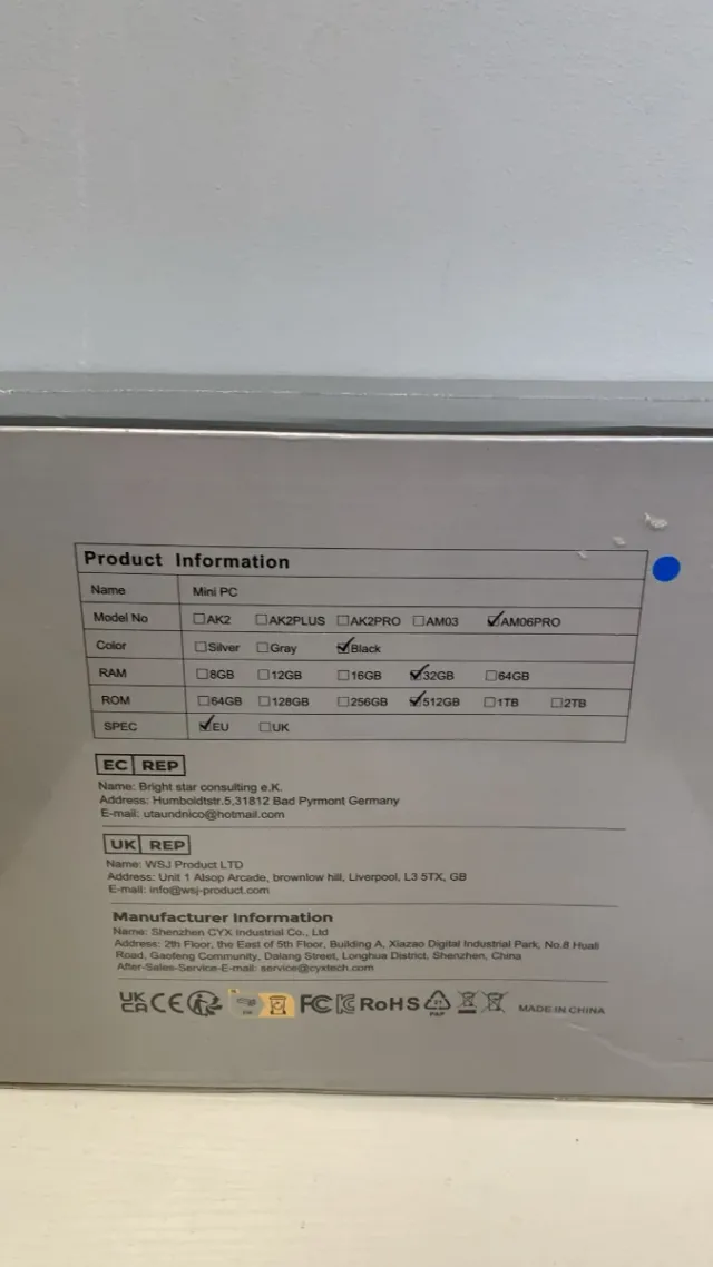 Mini PC ACEMAGICIAN AM06 Pro AMD Ryzen