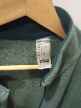 Sudadera Decathlon cremallera verde Talla L