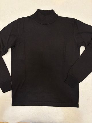 Maglione donna nero collo alto taglia L