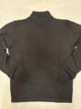 Maglione donna nero collo alto taglia L