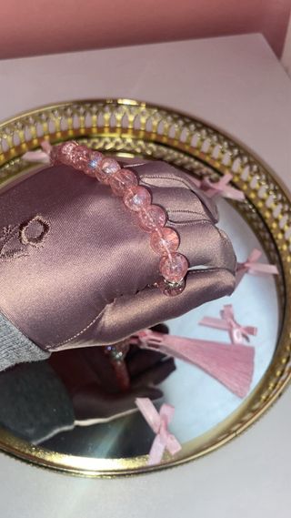 Tasbih - rosario rosa brillante con borla elegante