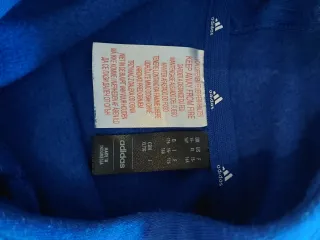 Sudadera Adidas Azul y Gris con capucha