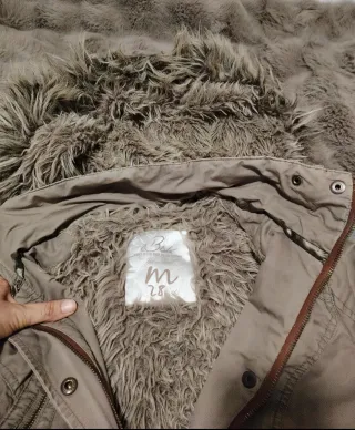 Parka Bershka Beige Talla M