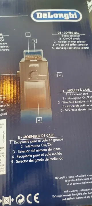 Molinillo de café DeLonghi