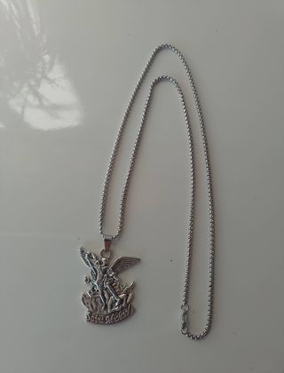 Collar San Miguel Arcángel 60cm. Acero inoxidable.