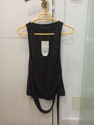 Top Zara Negro Talla XS