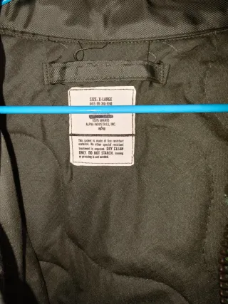 Chaqueta Alpha Industries CWU-45/P Verde Militar