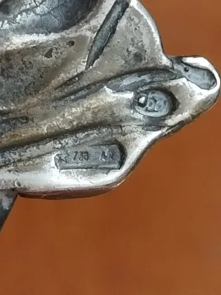 Cornice portafoto in miniatura antica argento 800