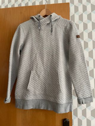 Roxy Sudadera Gris Técnica Mujer
