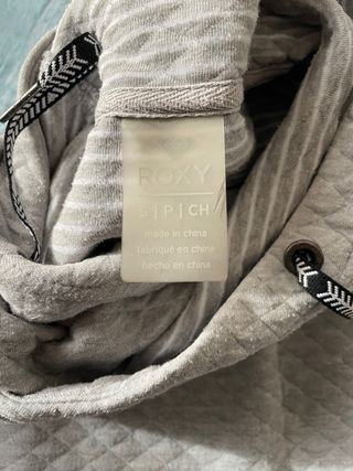 Roxy Sudadera Gris Técnica Mujer