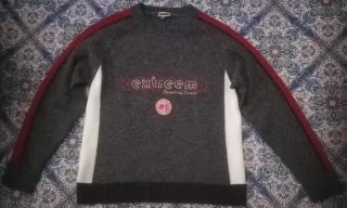 Maglioncino Plauso Grigio Rosso