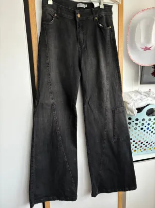 Pantalones vaqueros anchos negros