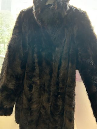 Chaqueta de piel auténtica marrón Tallas S y M