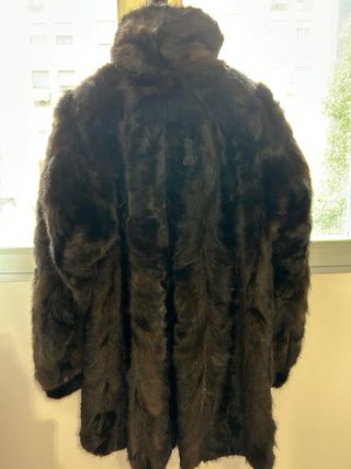 Chaqueta de piel auténtica marrón Tallas S y M