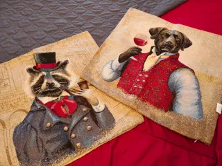 Coppia Cuscini Animali Eleganti