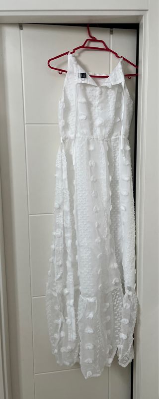 Vestido blanco tul largo