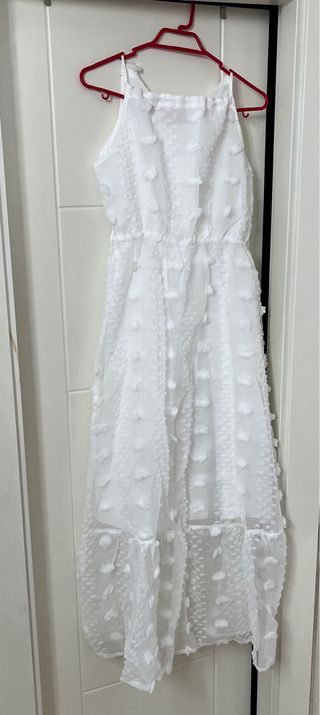 Vestido blanco tul largo