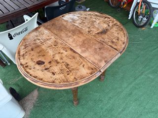 Mesa camilla vintage madera