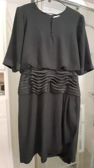 Vestido negro alta costura