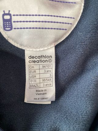 Mono de esquí infantil 3 años