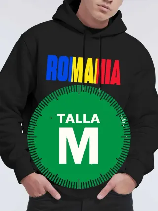 Sudadera Negra ROMANIA Talla L