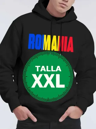 Sudadera Negra ROMANIA Talla L